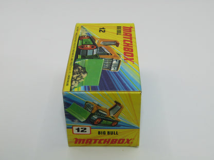 Matchbox Superfast No 12C Big Bull DARK METALLIC GREEN Orange Rollers