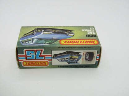 Matchbox Superfast No 12D Citroen CX PETROL BLUE, Light Yellow Interior, Silver Base