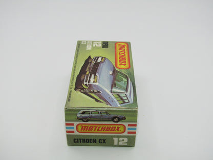 Matchbox Superfast No 12D Citroen CX DARK METALLIC BLUE, Silver Base
