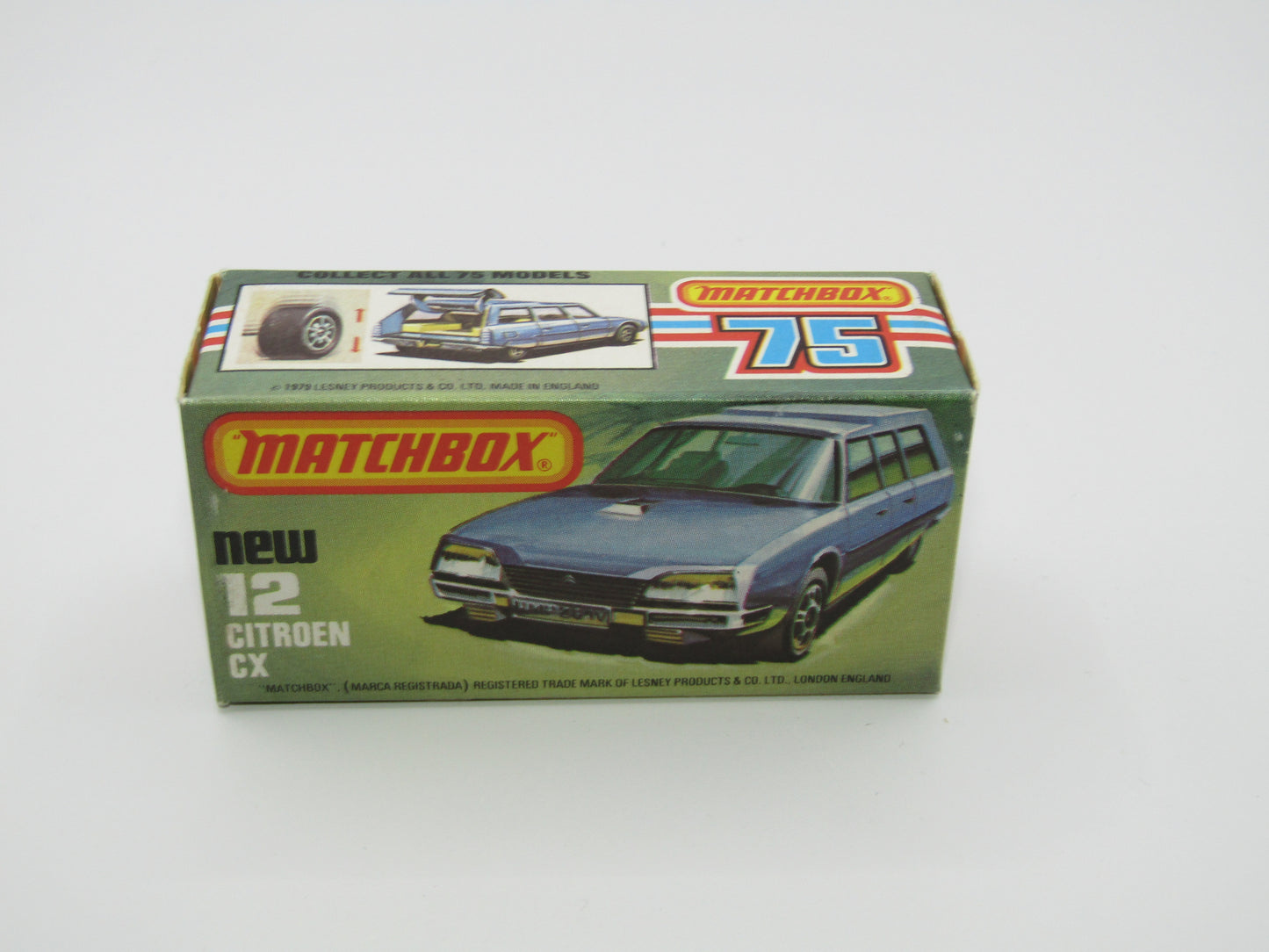 Matchbox Superfast No 12D Citroen CX DARK METALLIC BLUE,  BLACK Base