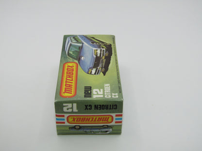 Matchbox Superfast No 12D Citroen CX DARK METALLIC BLUE,  BLACK Base