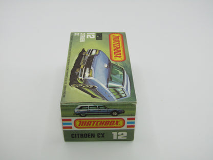 Matchbox Superfast No 12D Citroen CX DARK METALLIC BLUE,  BLACK Base