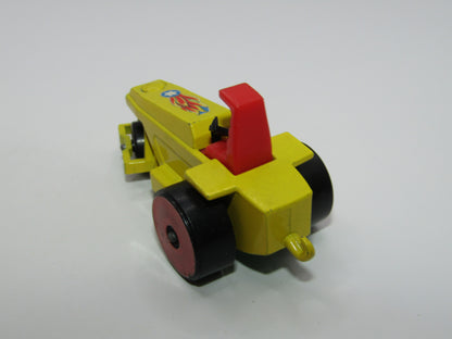 Matchbox Superfast 21B Rod Roller, flames label METALLIC RED Wheel Hubs
