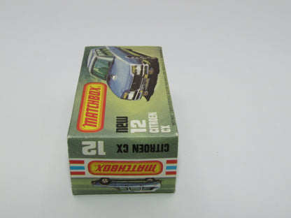 Matchbox Superfast No 12D Citroen CX Light Metallic Blue, TAN Interior, Silver Base