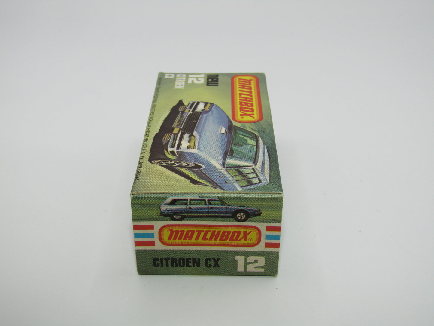 Matchbox Superfast No 12D Citroen CX Light Metallic Blue, TAN Interior, Silver Base