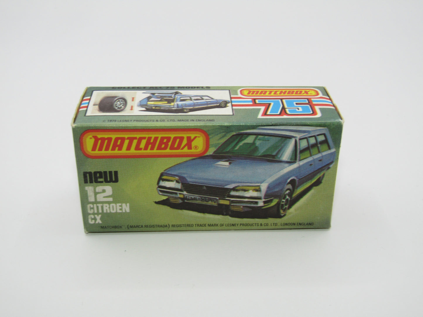 Matchbox Superfast No 12D Citroen CX Yellow, Red Interior, SILVER BASE