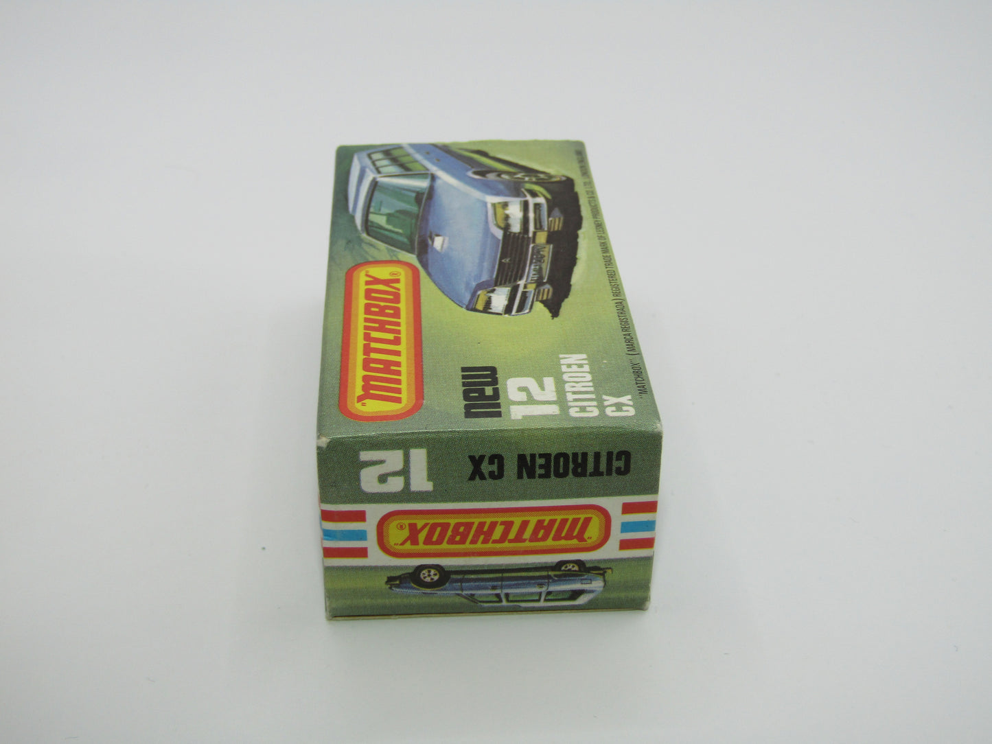 Matchbox Superfast No 12D Citroen CX Yellow, Red Interior, SILVER BASE