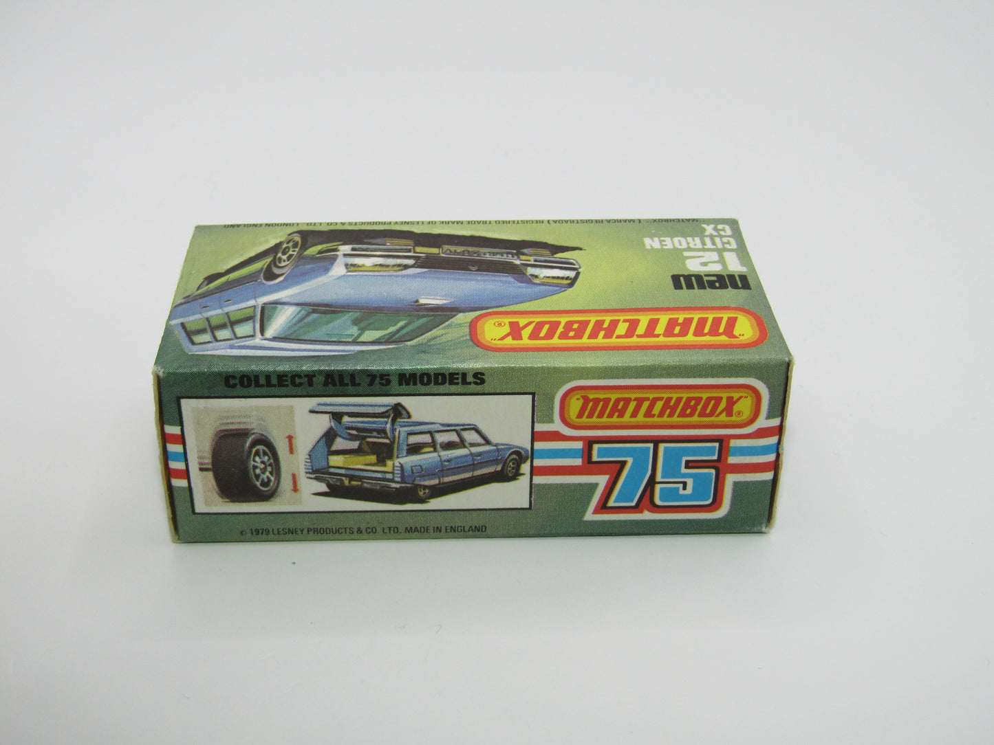 Matchbox Superfast No 12D Citroen CX Yellow, Red Interior, SILVER BASE