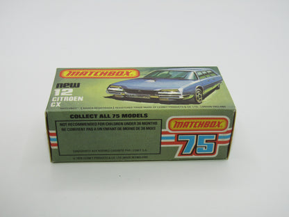 Matchbox Superfast No 12D Citroen CX Yellow, Red Interior, SILVER BASE