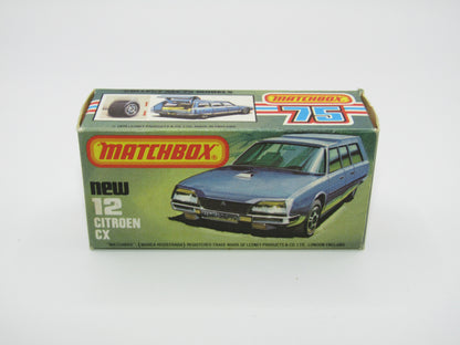 Matchbox Superfast No 12D Citroen CX Yellow, Red Interior, CLEAR Windows, Gloss Black Base