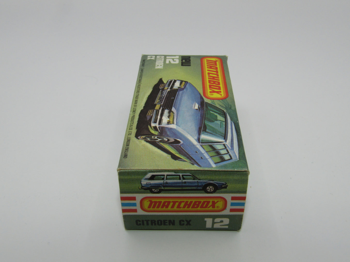 Matchbox Superfast No 12D Citroen CX Yellow, Red Interior, CLEAR Windows, Gloss Black Base