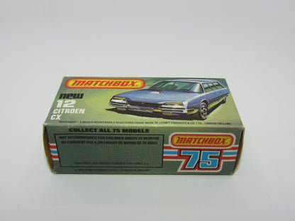 Matchbox Superfast No 12D Citroen CX Yellow, Red Interior, CLEAR Windows, Gloss Black Base