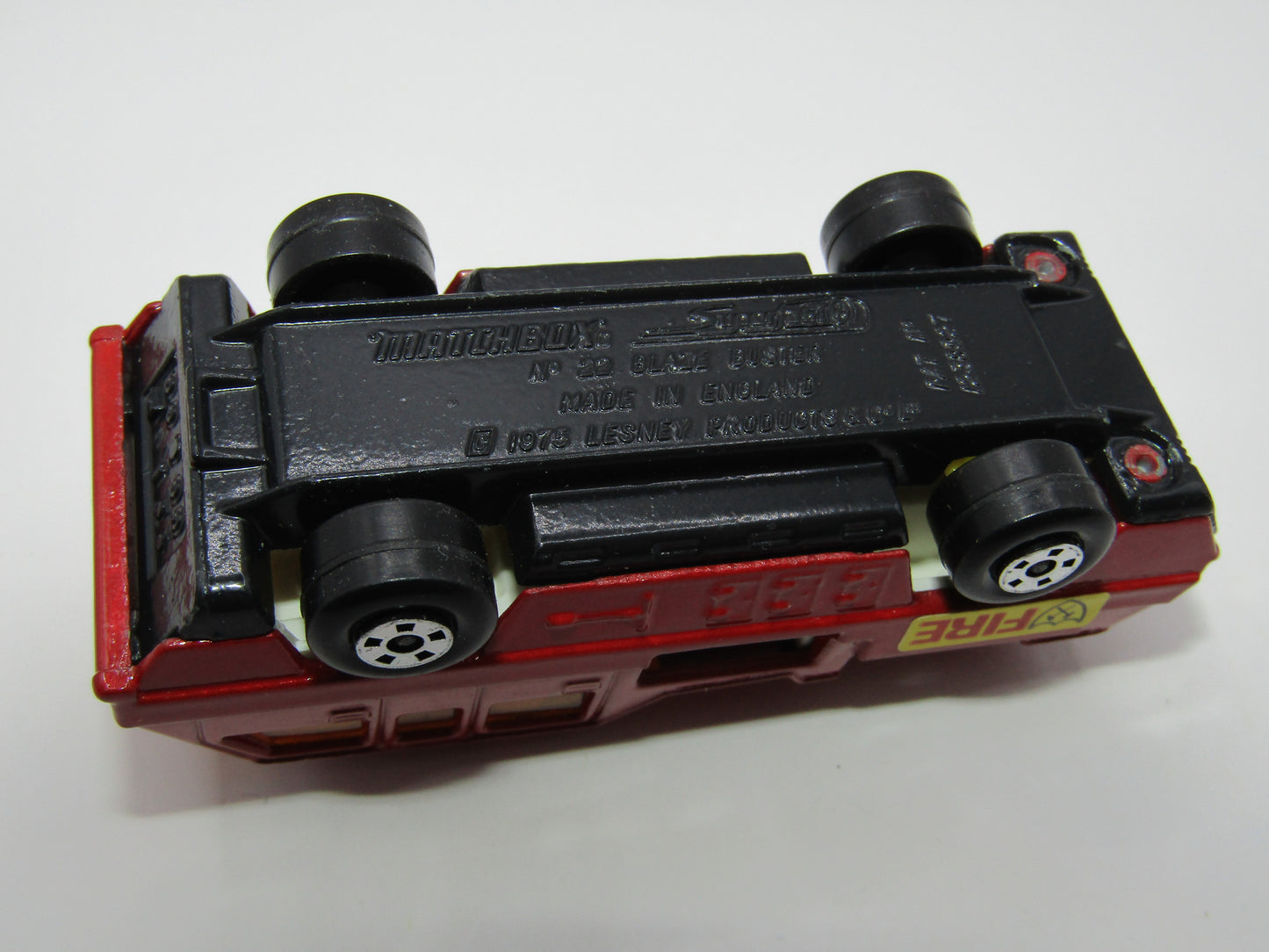 Matchbox Superfast 22C Blaze Buster Dk Red ORANGE Ladder Grey Black Base