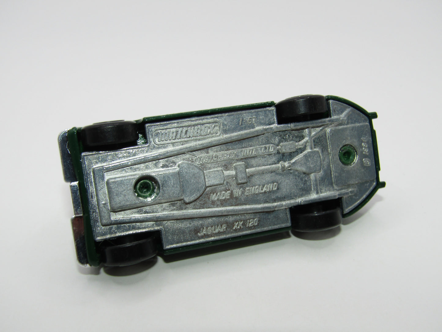 Matchbox Superfast 22E Jaguar XK 120 Dark Green England Base