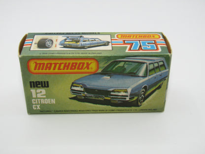 Matchbox Superfast No 12D Citroen CX Yellow, Black & Red Tampo, CLEAR Windows, Gloss Black Base