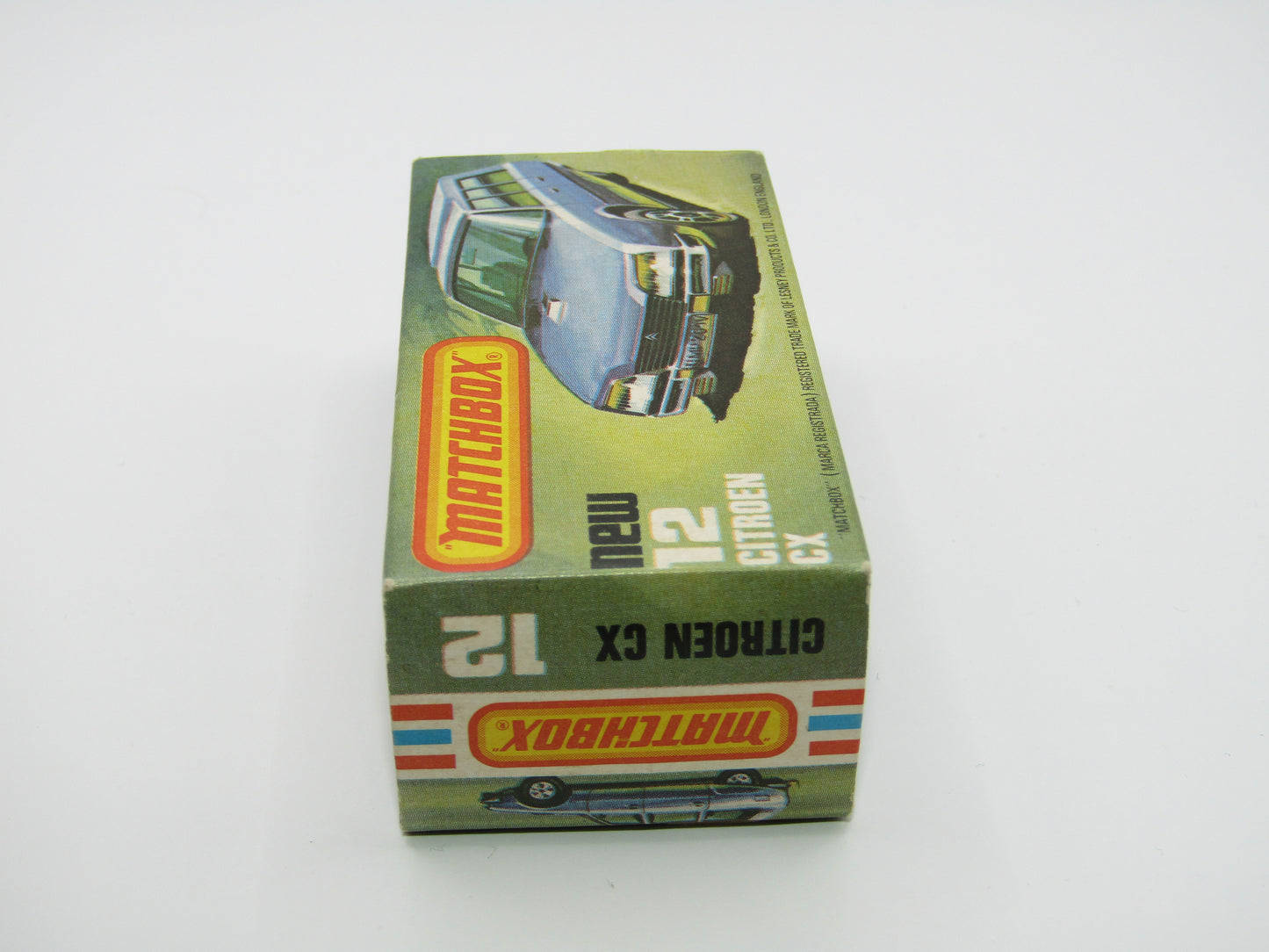 Matchbox Superfast No 12D Citroen CX Yellow, Black & Red Tampo, CLEAR Windows, Gloss Black Base