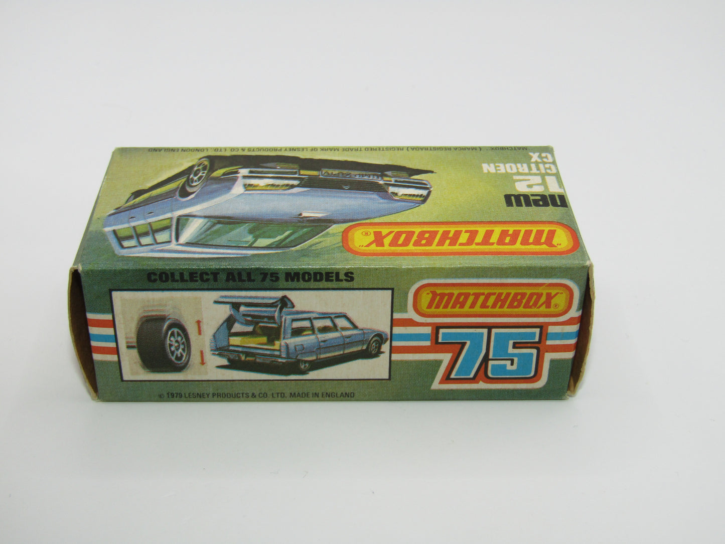 Matchbox Superfast No 12D Citroen CX Yellow, Black & Red Tampo, CLEAR Windows, Gloss Black Base