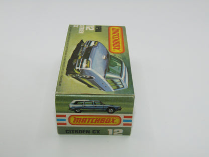 Matchbox Superfast No 12D Citroen CX Yellow, Black & Red Tampo, CLEAR Windows, Gloss Black Base