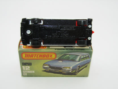 Matchbox Superfast No 12D Citroen CX Ambulance, Blue Windows BLACK Base
