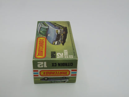 Matchbox Superfast No 12D Citroen CX Ambulance, Blue Windows BLACK Base
