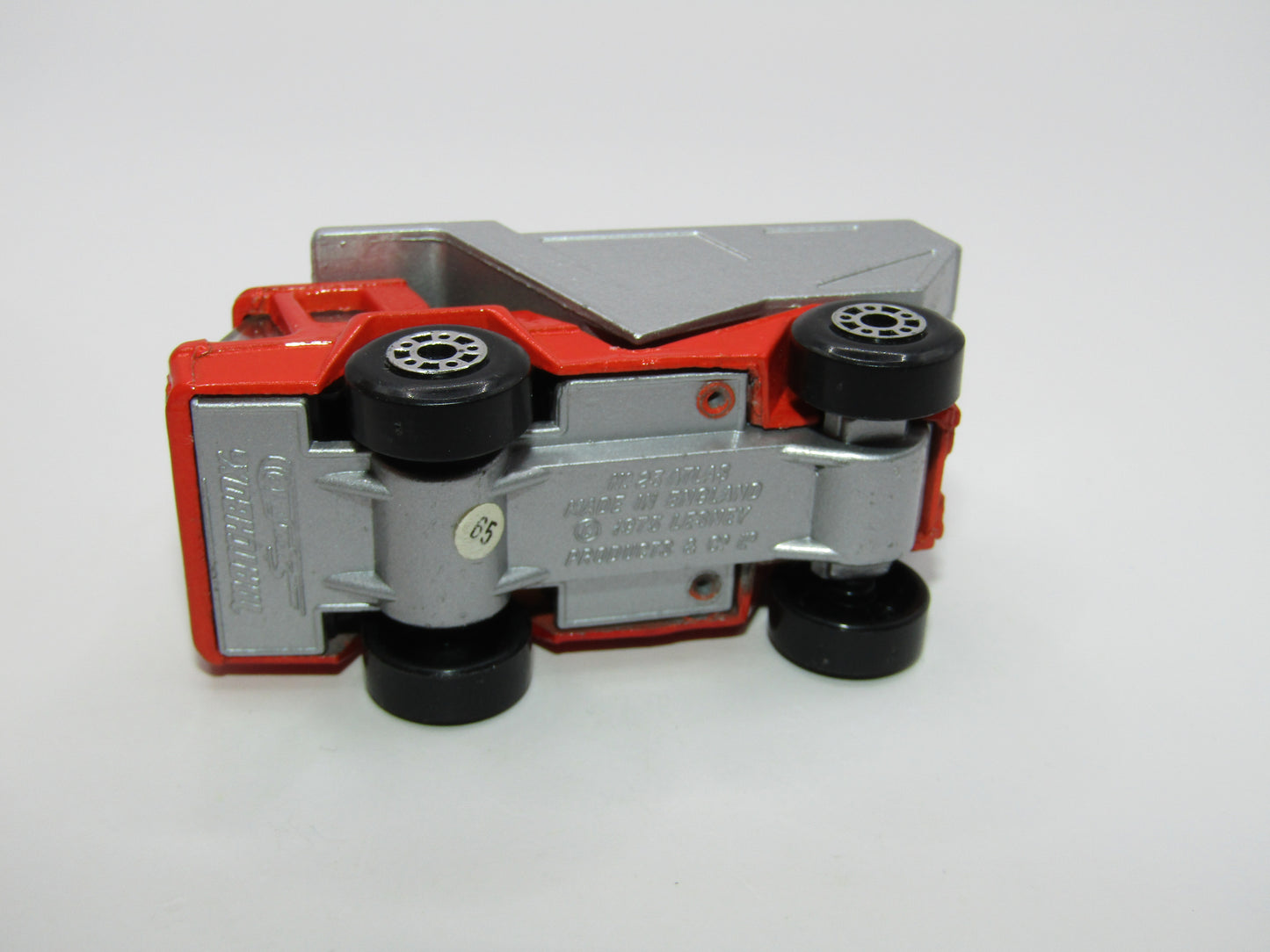Matchbox Superfast 23B Atlas Red BLACK Interior Silver Base