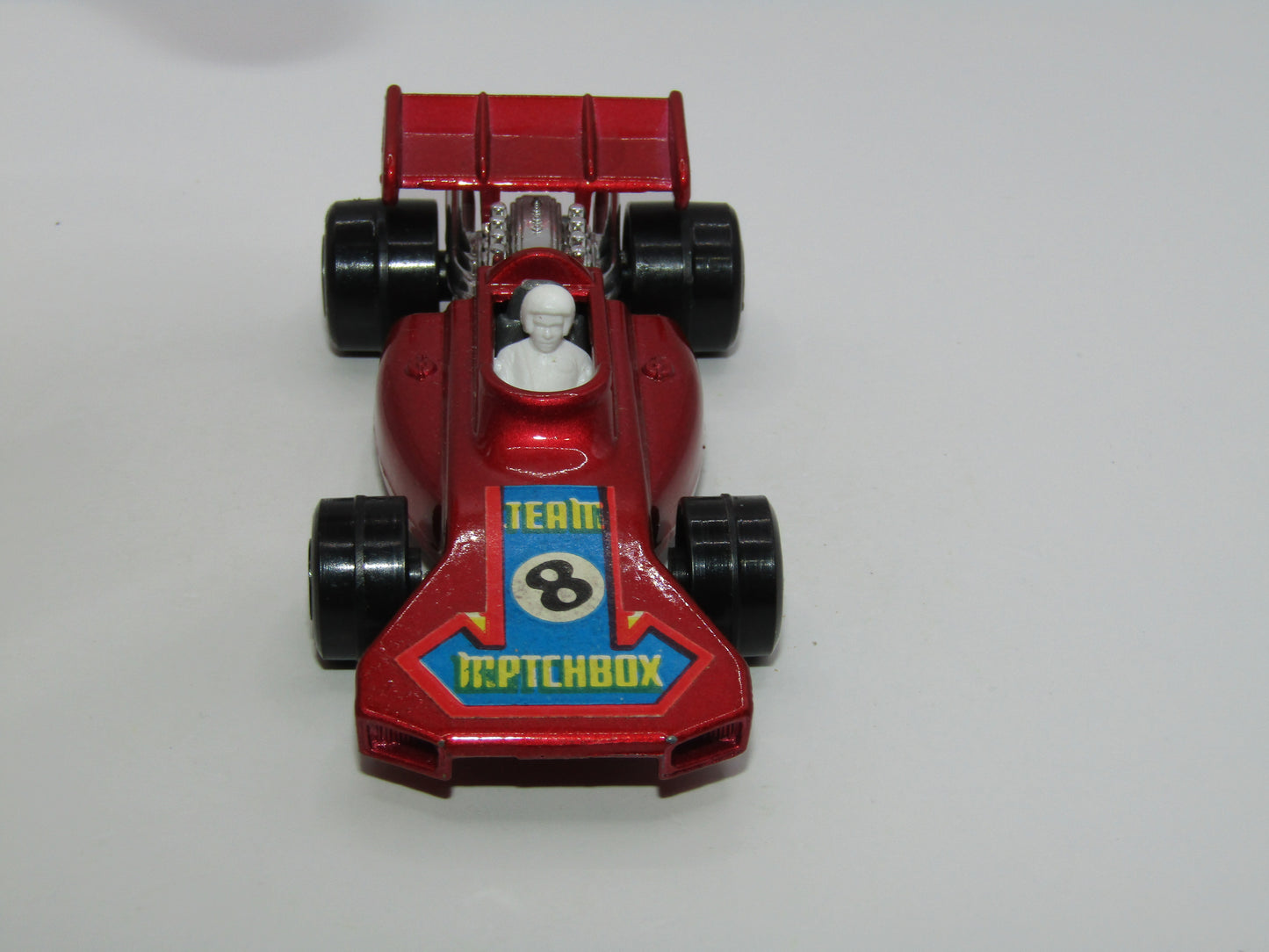 Matchbox Superfast 24B Team Matchbox Metallic Red 8 Label