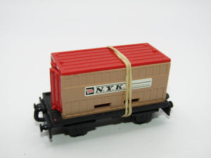 Matchbox Superfast 25C Flat Car Container TAN N.Y.K Worldwide Service