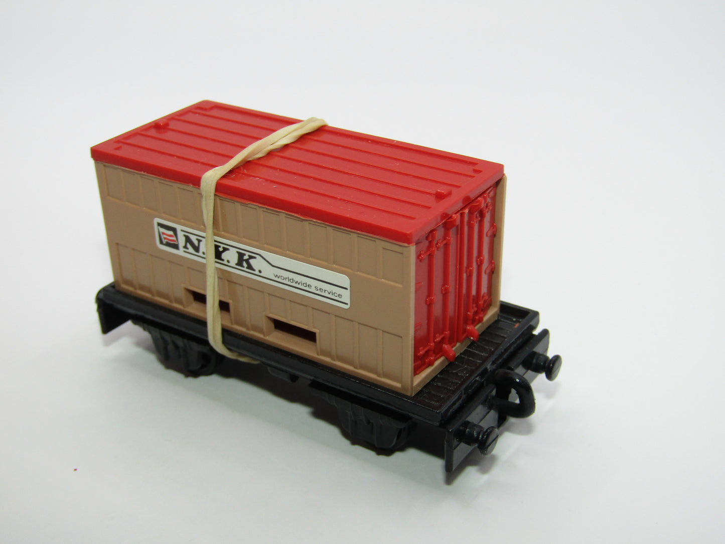 Matchbox Superfast 25C Flat Car Container TAN N.Y.K Worldwide Service