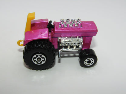 Matchbox Superfast 25B Mod Tractor Pink 5 CROWN front Wheels