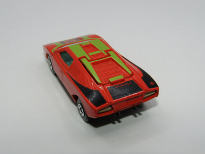 Matchbox Superfast 27B Lamborghini Countach Orange-Red BEIGE/TAN Interior