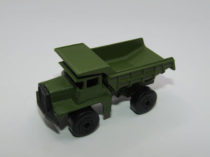 Matchbox Superfast 28A Mack Dump Truck Olive Green Dot Dash Wheels