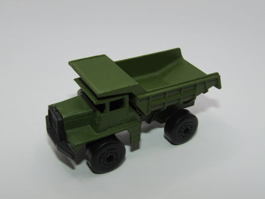 Matchbox Superfast 28A Mack Dump Truck Olive Green Dot Dash Wheels
