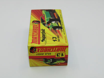 Matchbox Superfast No 13B Baja Buggy Light Metallic Green, Orange Interior, POLICE Shield Label