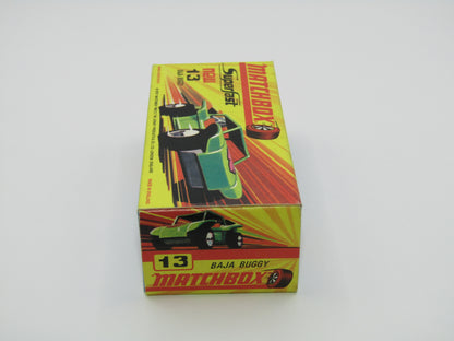 Matchbox Superfast No 13B Baja Buggy Light Metallic Green, RED Interior, POLICE Shield Label