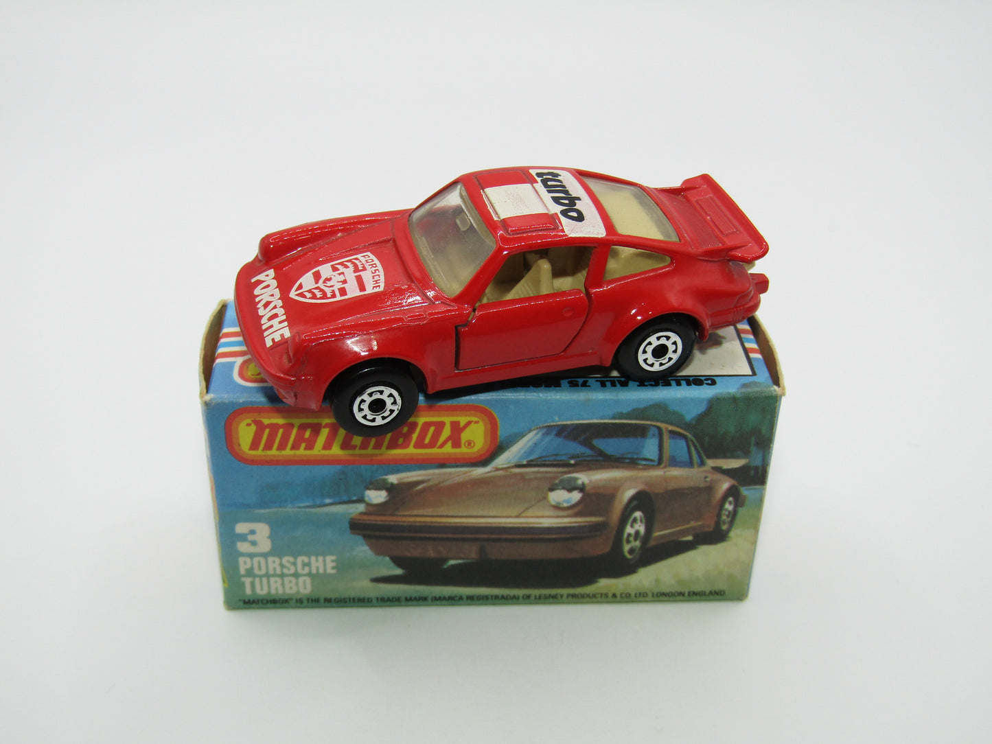 Matchbox Superfast 3C Porsche Turbo Red NO SIDE TAMPO