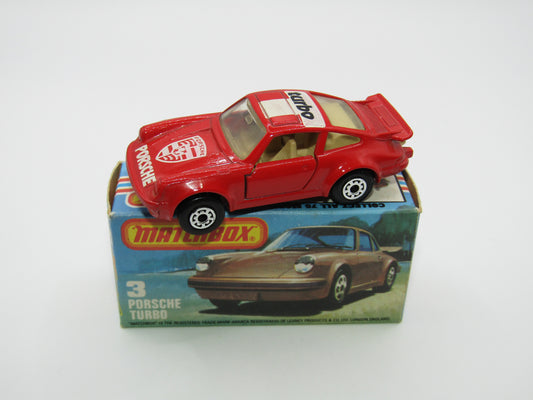 Matchbox Superfast 3C Porsche Turbo Red NO SIDE TAMPO