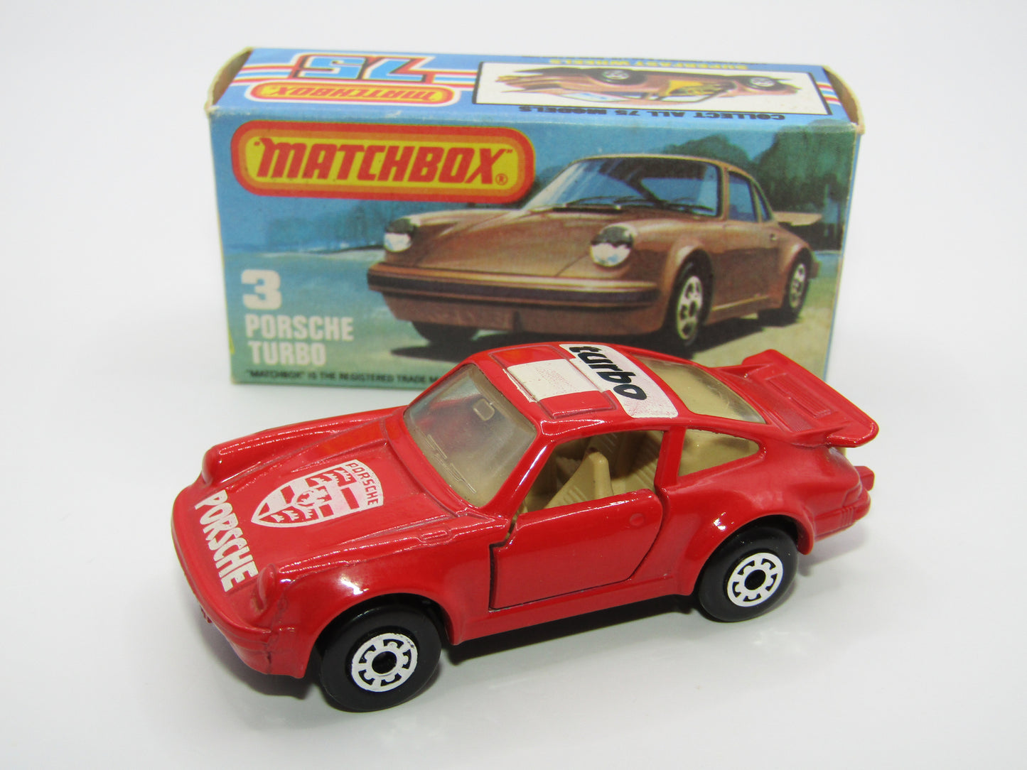 Matchbox Superfast 3C Porsche Turbo Red NO SIDE TAMPO
