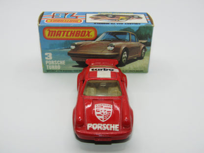 Matchbox Superfast 3C Porsche Turbo Red NO SIDE TAMPO