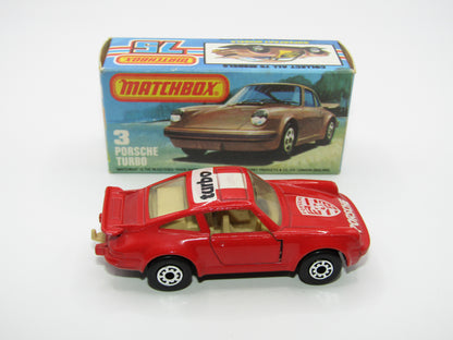 Matchbox Superfast 3C Porsche Turbo Red NO SIDE TAMPO