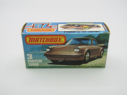 Matchbox Superfast 3C Porsche Turbo Red NO SIDE TAMPO