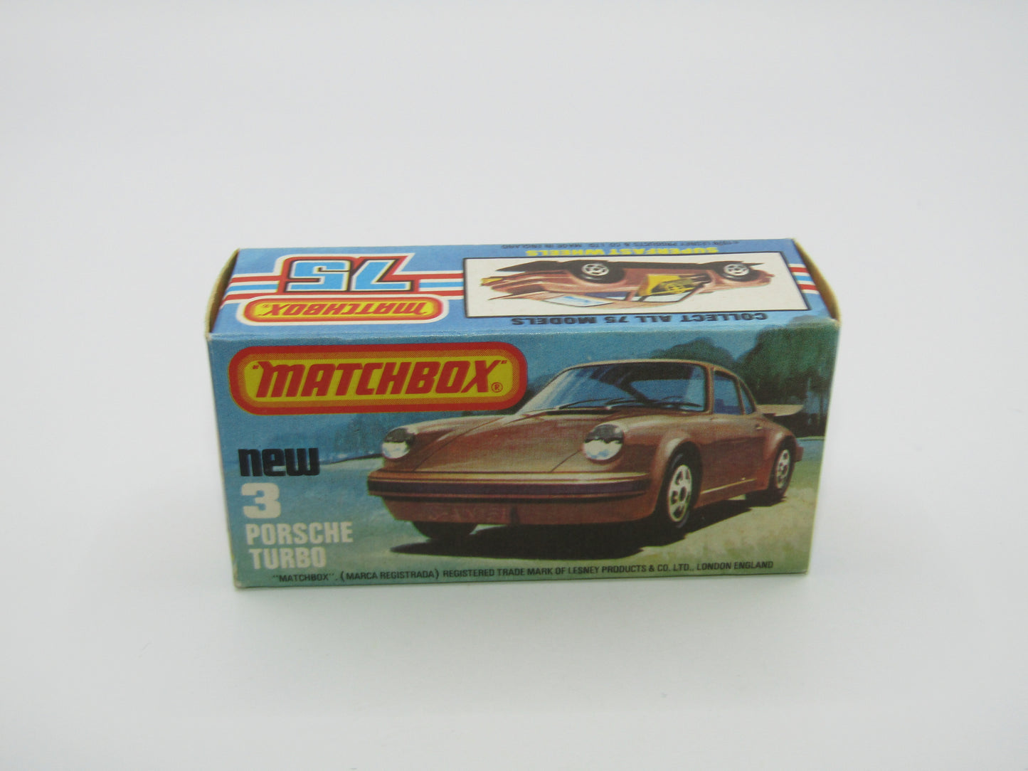 Matchbox Superfast 3C Porsche Turbo AMBER Windows YELLOW Interior