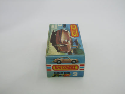 Matchbox Superfast 3C Porsche Turbo AMBER Windows YELLOW Interior
