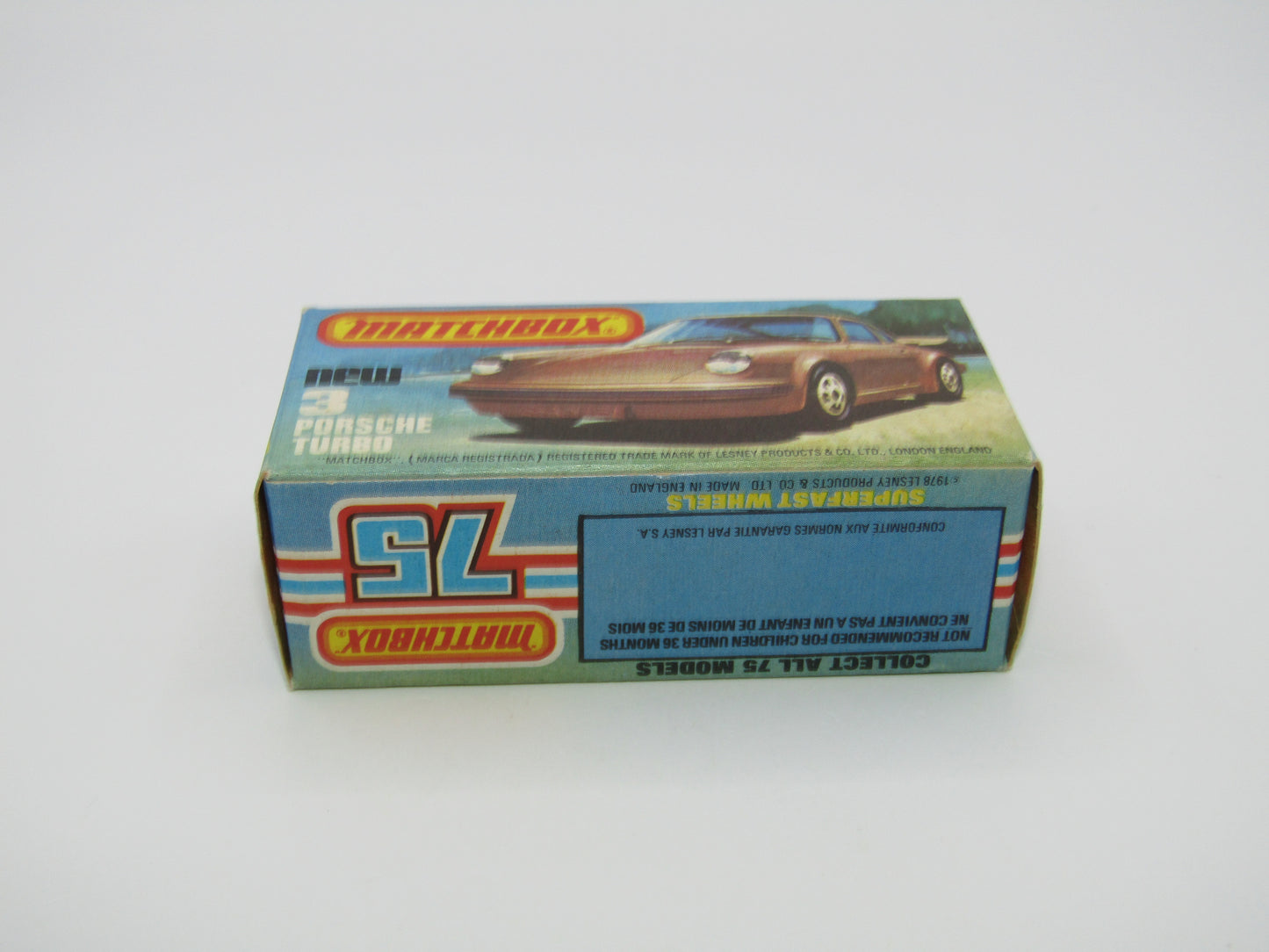 Matchbox Superfast 3C Porsche Turbo AMBER Windows YELLOW Interior