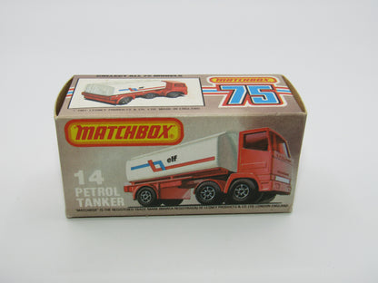 Matchbox Superfast 14D Leyland Articulated Tanker BROWN STRIPE Tampo