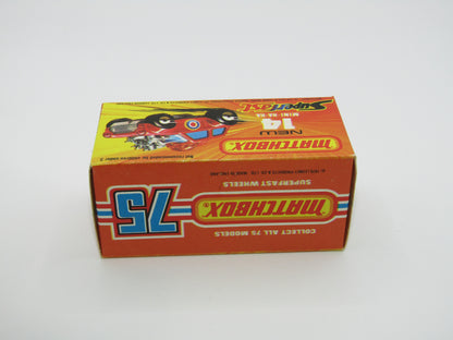 Matchbox Superfast No 14B Mini Ha-Ha DARK BLUE Windows, DARK BROWN Helmet, Flesh Coloured Driver, Not Recommended Box