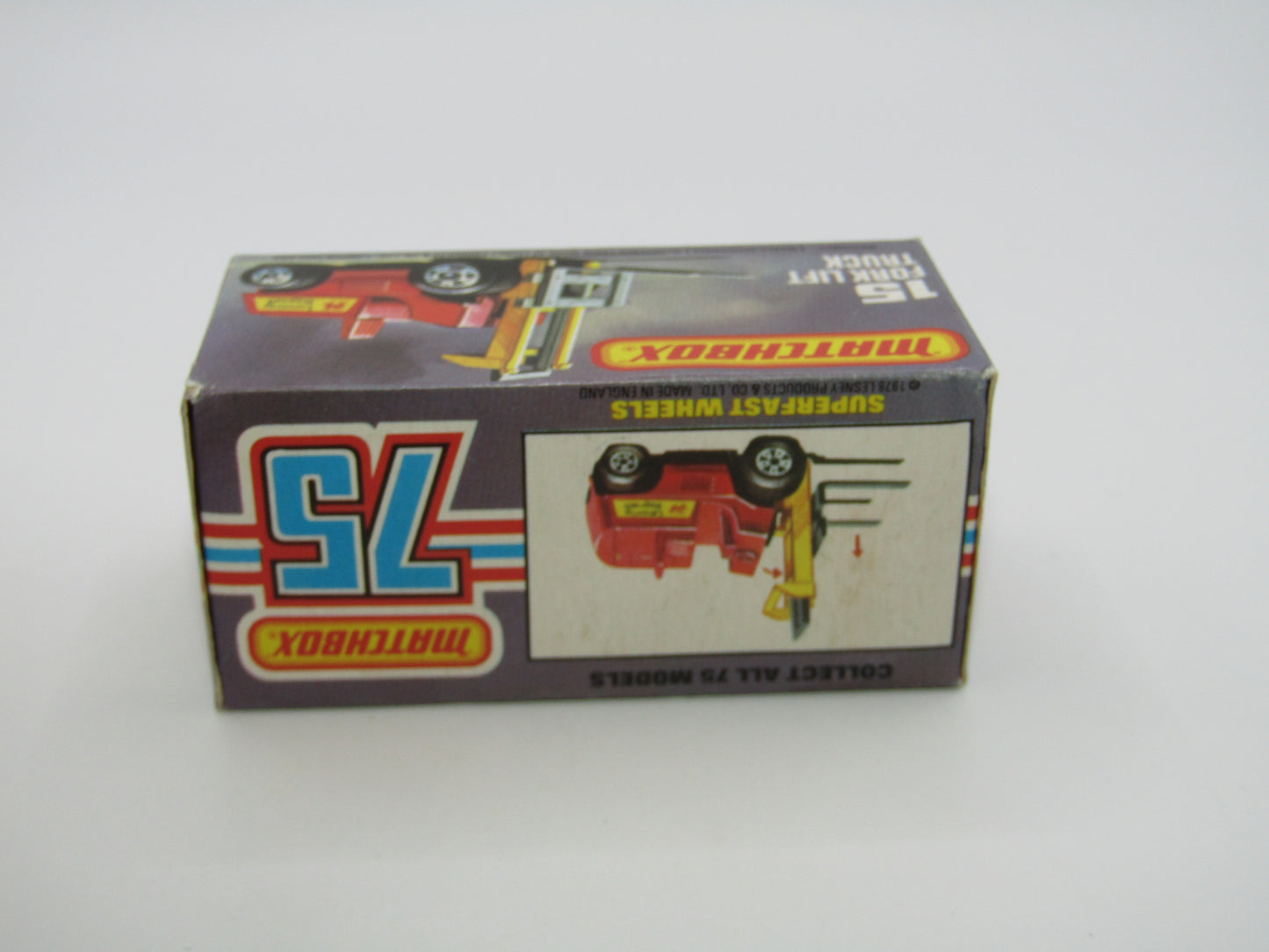 Matchbox Superfast 15B Fork Lift Truck Orange LONG BLACK Forks