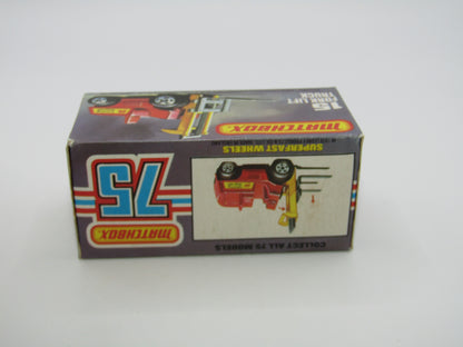 Matchbox Superfast 15B Fork Lift Truck Orange LONG BLACK Forks