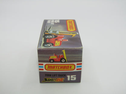 Matchbox Superfast 15B Fork Lift Truck Orange LONG BLACK Forks