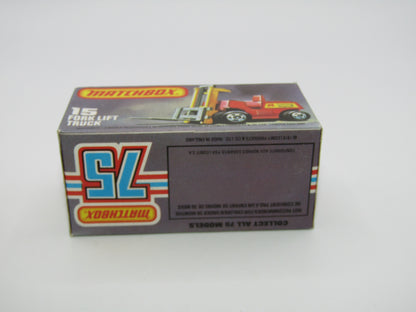 Matchbox Superfast 15B Fork Lift Truck Orange LONG BLACK Forks