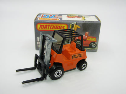 Matchbox Superfast 15B Fork Lift Truck Orange SILVER Base